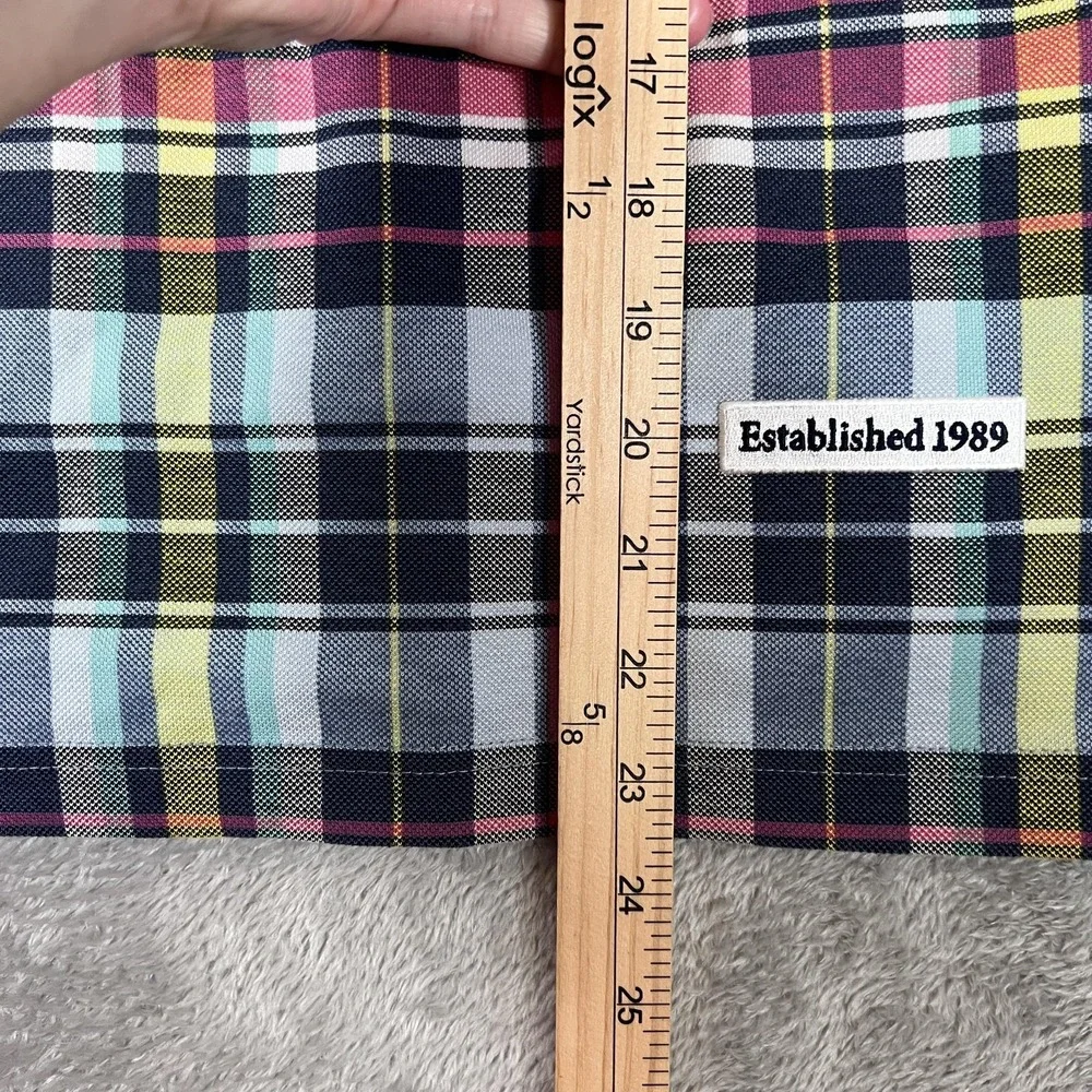 Pearly Gates Polo Shirt Womens 2‎ Multicolor Plaid Sleeveless Golf Top Collared